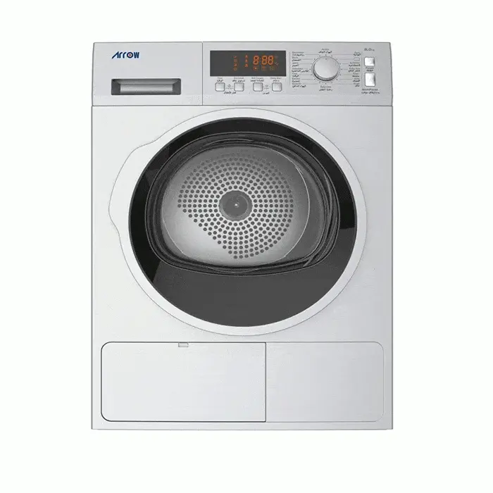نشافة ملابس ارو 8 كيلو مع مكثف Heat pump - فضي Ro-08gdhs نشافة ملابس
